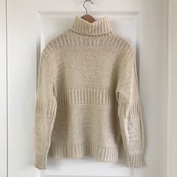 Jersild Ivory Wool Blend Turtleneck Sweater - Picture 6 of 9